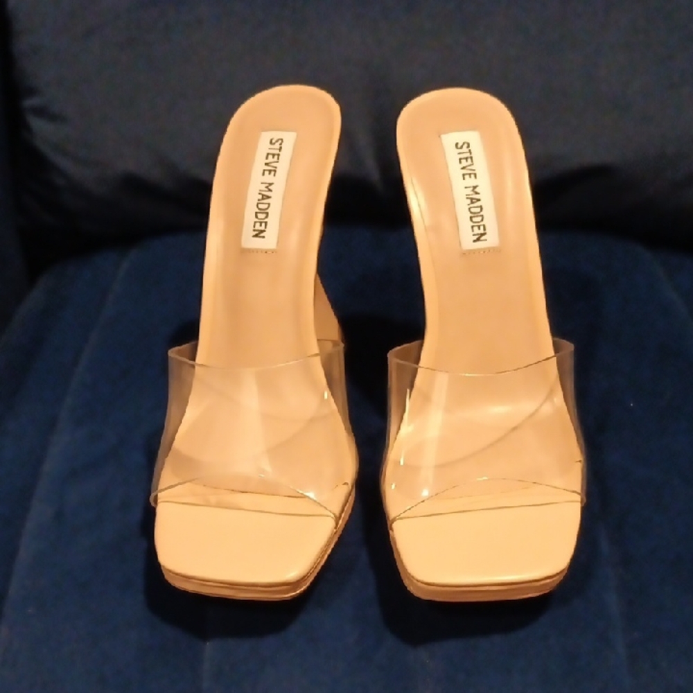 Steve Madden Women's Clear Tan Heels